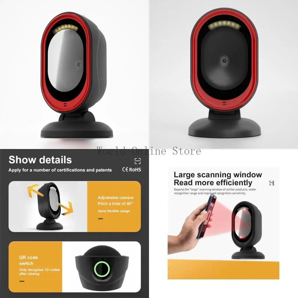 

Ergonomic Wire Barcode Scanner With 360°Omnidirectional Reading 800x600 Resolution For Retail Inventory Management 87HC