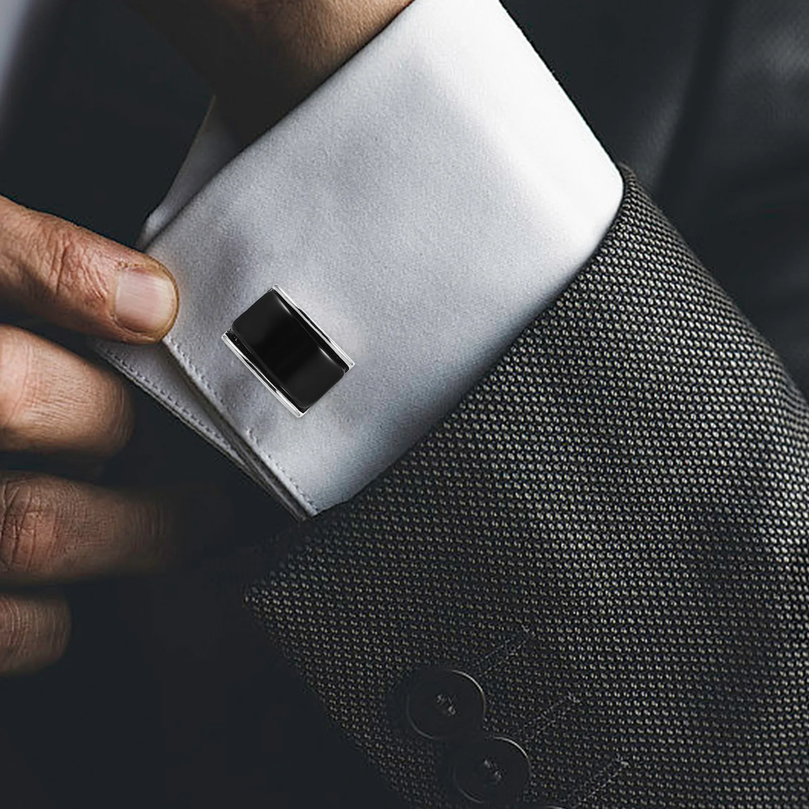 

2 Pcs Groom Cufflinks for Men Business Shirt Shirts Formal Wedding Zinc Alloy Attire Man