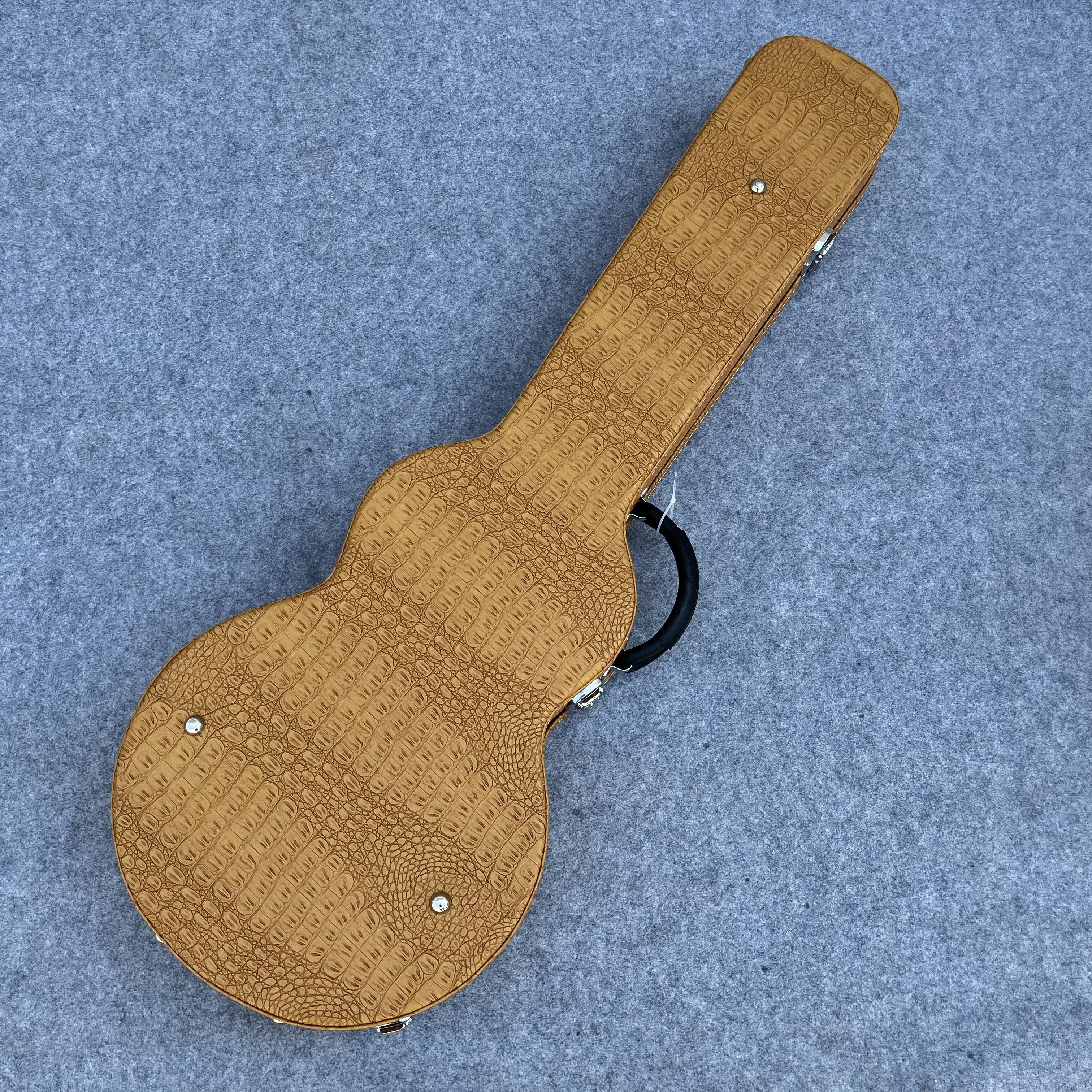 حافظة جيتار كهربائي بنمط التمساح البني مع ألوان متعددة متاحة لاختيار حافظة جلدية للجيتار