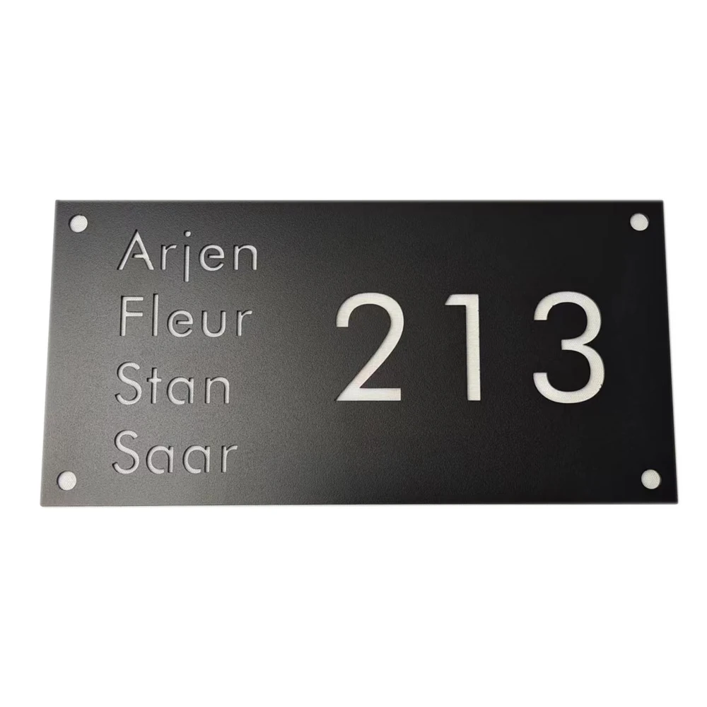 

Black House Numbers Doorplate Letters Metal Address Sign Plate Outdoor Street Door Plaque Custom Made