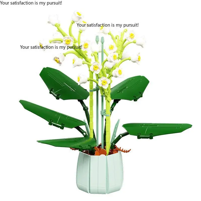 for Lily Of The Valley Preserved Flower Building Blocks DIY Office Ornament Birthday Teacher Day Gift
