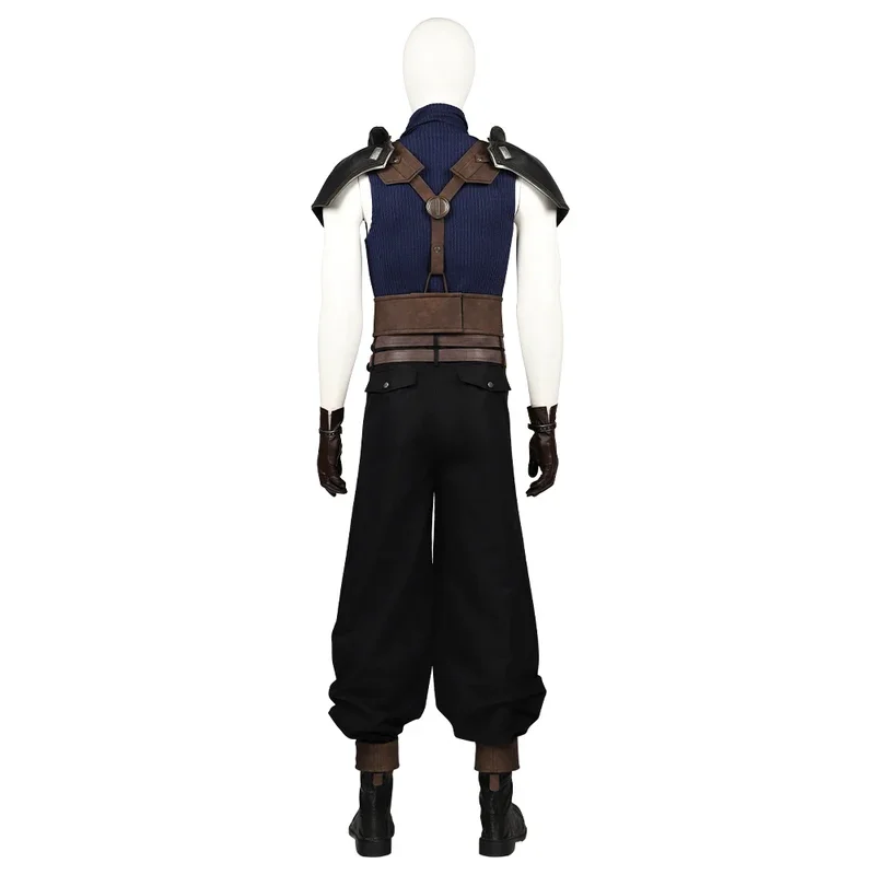 Game Final Fantasy VII Cosplay Zack Fair Costume Men's Top Pants With Accessory Suit Shoes Halloween Carnival Outfit