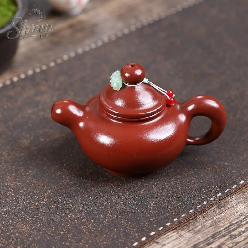 Yixing Zisha Teapot Artisan Handcrafted Original Mineral Da Hong Pao Classic Miniature Squirrel Kung Fu Tea Set