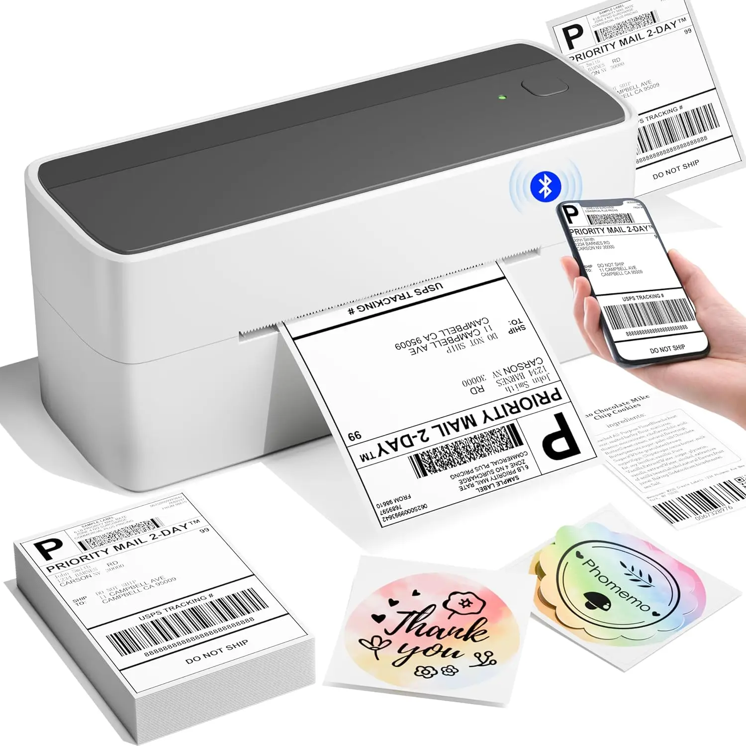 2025 new Phomemo PM241 BT 4x6 Shipping Label Printer Machine Thermal Sticker for Amazon EBay Shopify Shopee Aliexpress