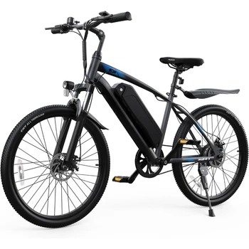 Image Electric Bike, 350W 20MPH Commuter Ebike with 36V Removable Battery, 24'' Electric Mountain Bike with Front Fork Suspension