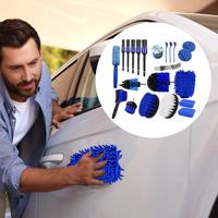Car Wash Brush Set 30pcs Interior Detail Brush Kit High-density Bristles Car Brushes Auto Interior Brush Wet And Dry For