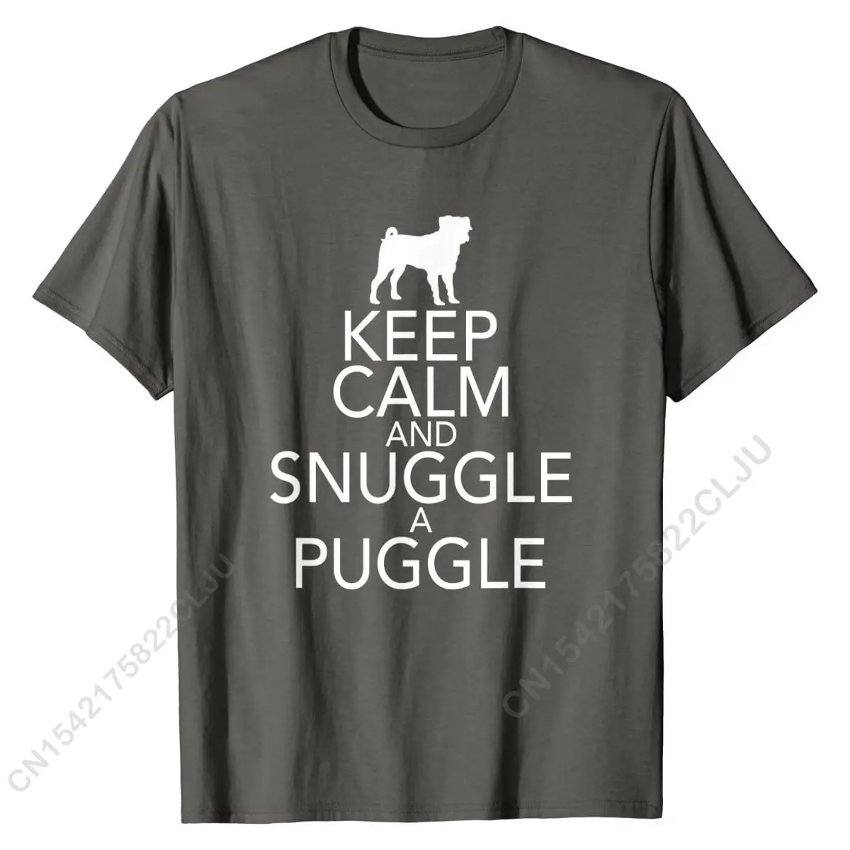 Keep Calm And Snuggle A Puggle Dog Lover Pug T-Shirt T-Shirt High Quality Casual T Shirt Cotton Mens Tops Shirt Casual