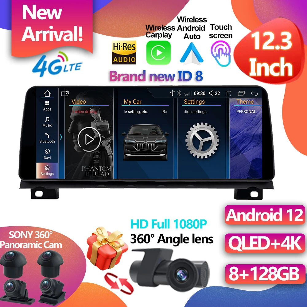 

For BMW 7 Series F01 F02 2009 - 2015 12.3 Inch Android 12 Car Radio GPS Navigation Stereo NBT CIC Multimedia BT Audio Video Unit
