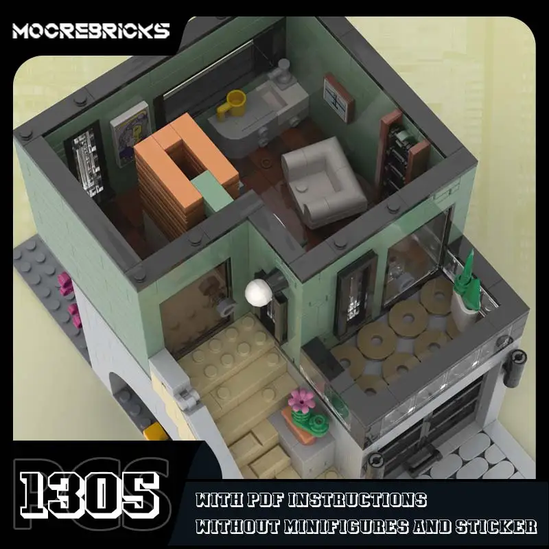 Stadt Architektur Serie Moderne Residenz MOC Bausteine High-Tech Modell Ziegel Expert Sammlung Spielzeug Kinder Geburtstag Geschenke