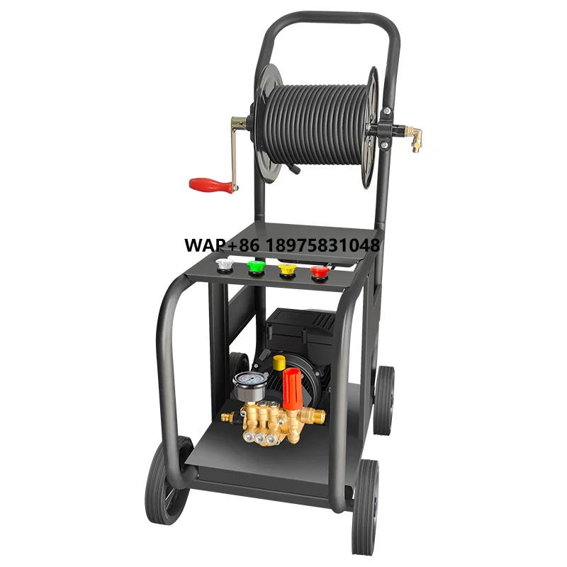 1.2Kw  electric pipe dredging machine high pressure 180 bar drain pipe dredging cleaning optical industry use new