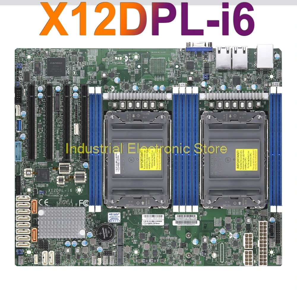 ATX C621A LGA-4189 DDR4-3200MHz Dual-Way Server Motherboard 12XSATA 3 256GB For Supermicro X12DPL-i6