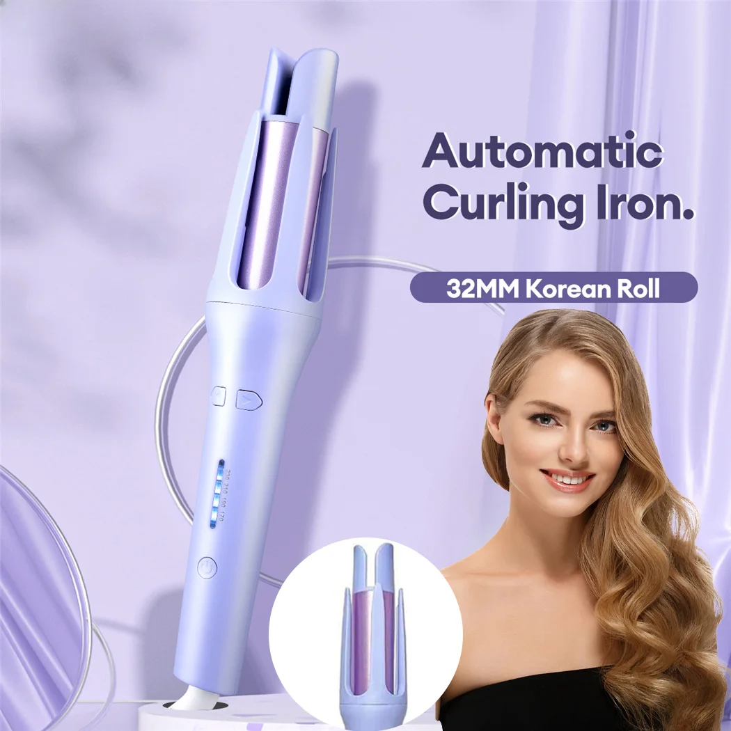 Automatic Curling Iron Ceramic Hair Curler 360 Rotating Fast Heating Multi-Function Hair Styler Stick Temperature Adjustable