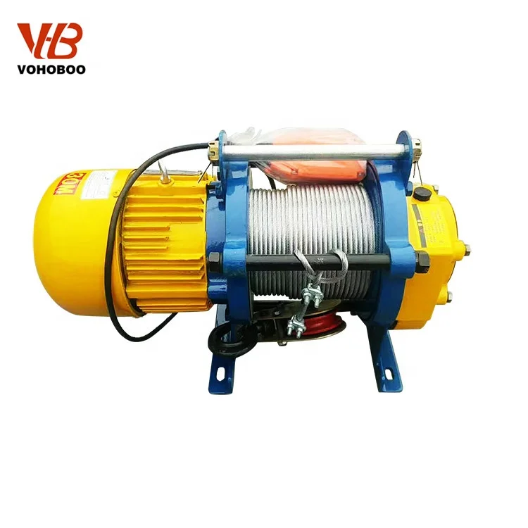 Electric Wire Rope Hoists Winch Manufacturer Aluminum China Shell Kcd 220V/380V 10 Motor New Product 2020 Customized Provided