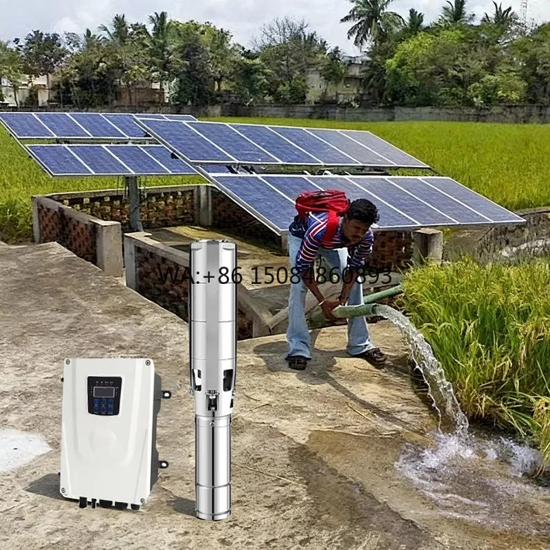 Weatherproof Heavy-Duty AC DC Hybrid Solar Submersible Water Pump 3HP 5HP 10HP Solar Irrigation System for Farming in Bangladesh