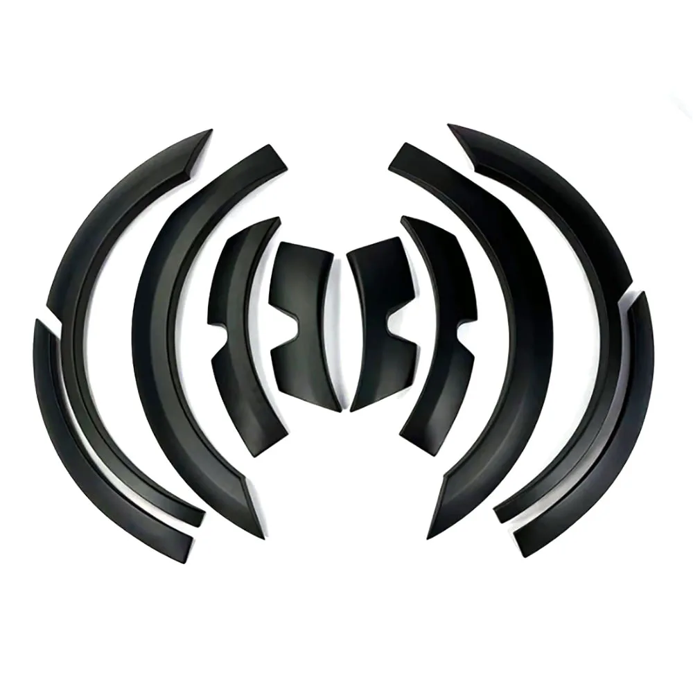 جديد ABS ماتي الأسود الوفير الجانب واسعة الجسم عجلة الحاجب 10 قطعة/المجموعة سيارة حماية لنموذج Y 2021 + تصفيف السيارة #3