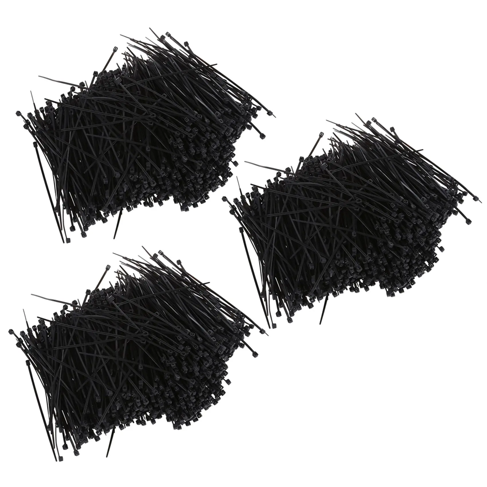 KYCOR-3000 Pcs Black Nylon Cable Zip Tie Fasten Wrap 95Mm X 2Mm
