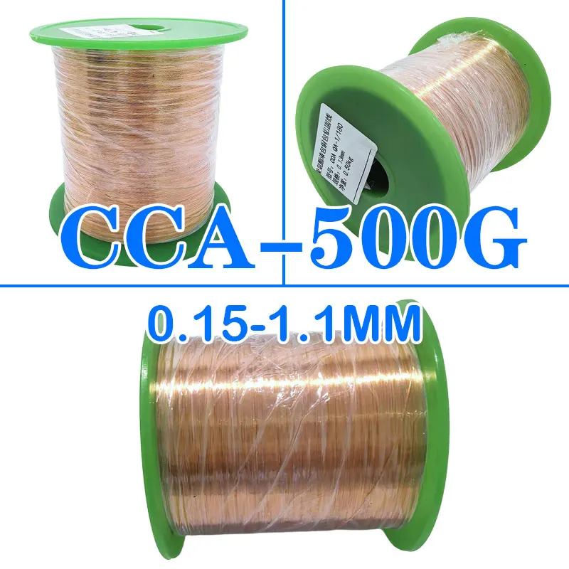 500G QA-1/155 CCA Direct-Welded Copper-clad Aluminum Enameled Wire Polyurethane Enamelled Wire 0.15-1.1mm Enamelled CCA Wire
