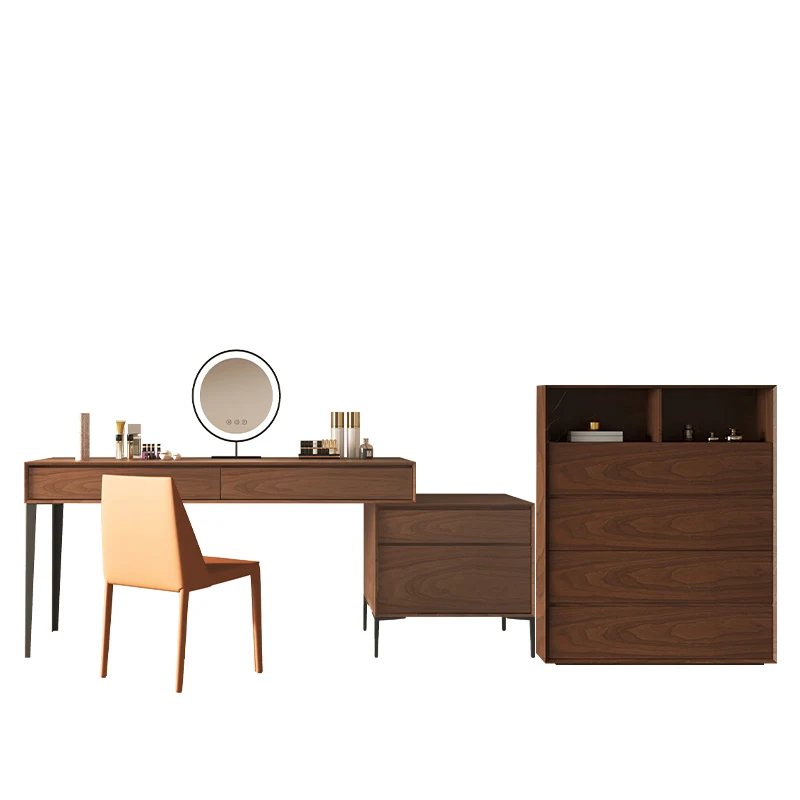 Dressers Nordic Style Table Large Storage Space Wooden Furniture Modern Dresser Mirror Designs Dressing Table With Led Mirror