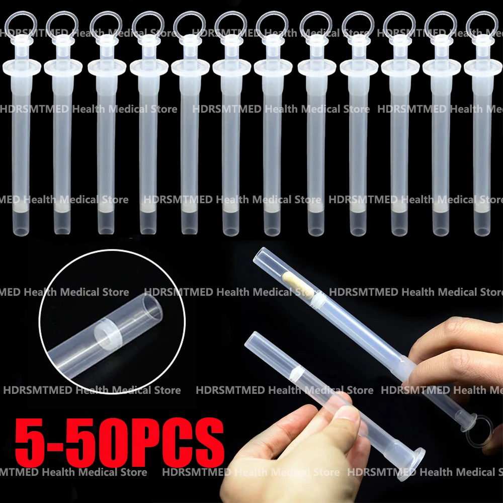 5Pcs-50Pcs Vagina Detox Suppositories Applicator Disposable Medical PP Capsule Applicators Available for Pills