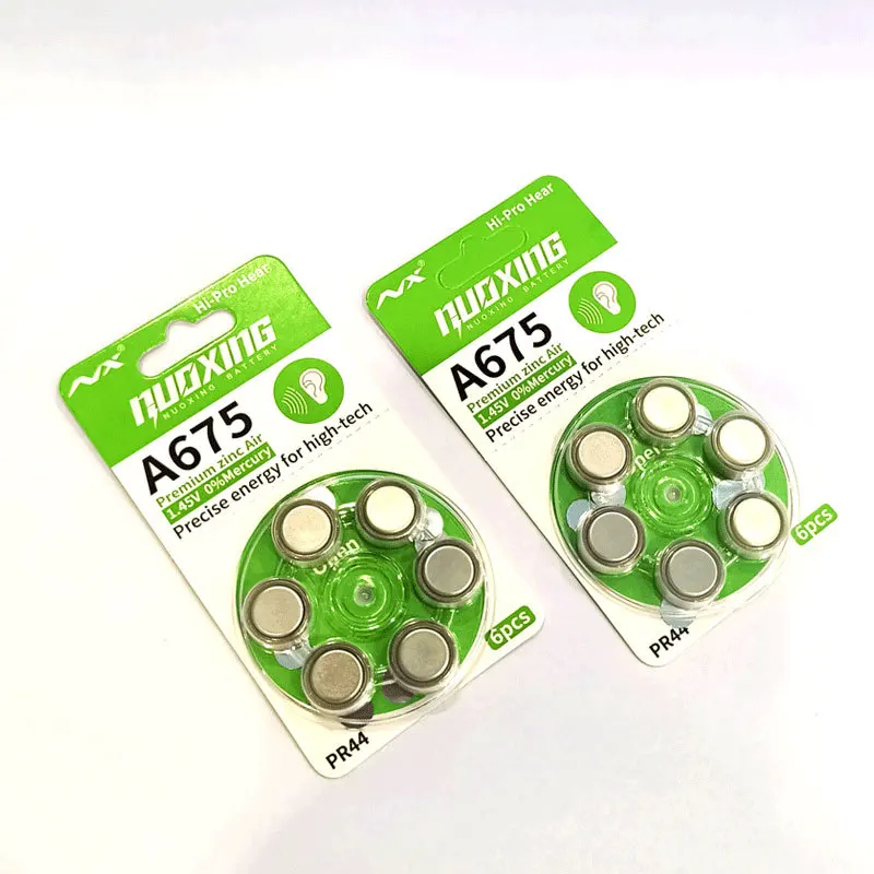 A675 hearing aid battery PR44 zinc air battery 1.45V cochlear implant battery 60PCS 10 cards