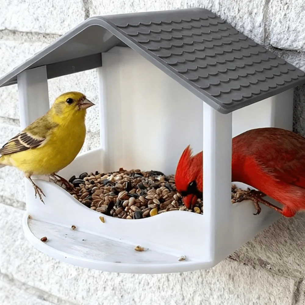 Outdoor Bird Feeder House Weatherproof Wild Bird Feeder for Outside Garden Yard Patio Decor Pet Supplies Easy Fill Bird Feeding