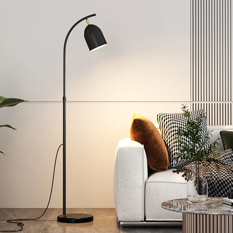 Imagem -03 - Nórdico Vertical Led Floor Lamp Simples e Luxuoso Lâmpada de Leitura Sala de Estar Sofá Quarto Cabeceira Leitura