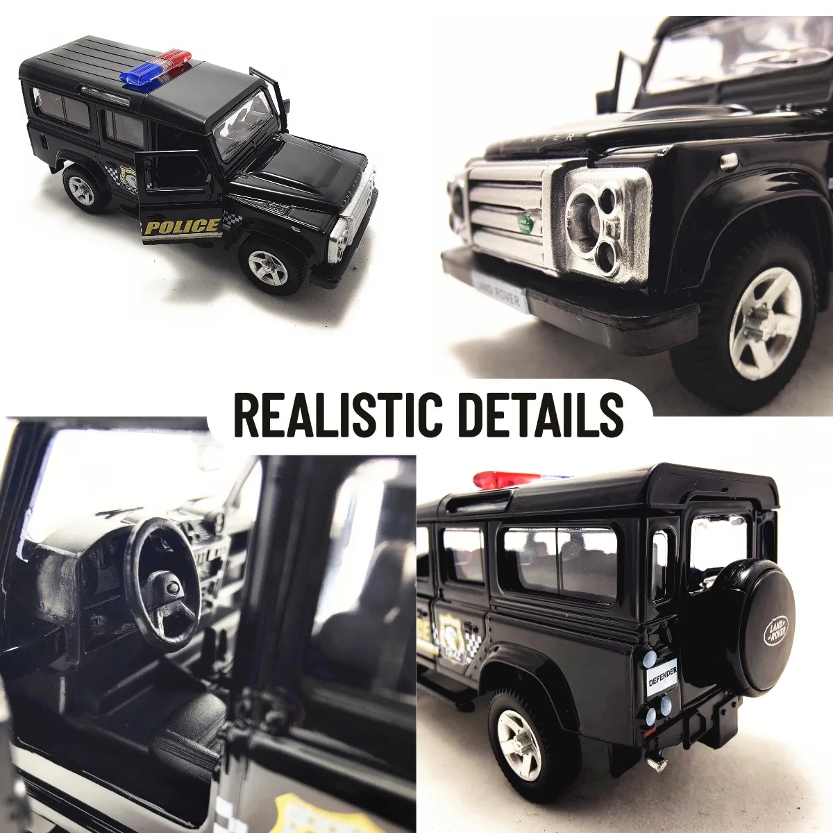 1/36 Land Rover Defender Pullback Toy Car Model Mechanic Replica Official Licensed Scale Diecast Miniature Art Xmas Toy Gift image 4
