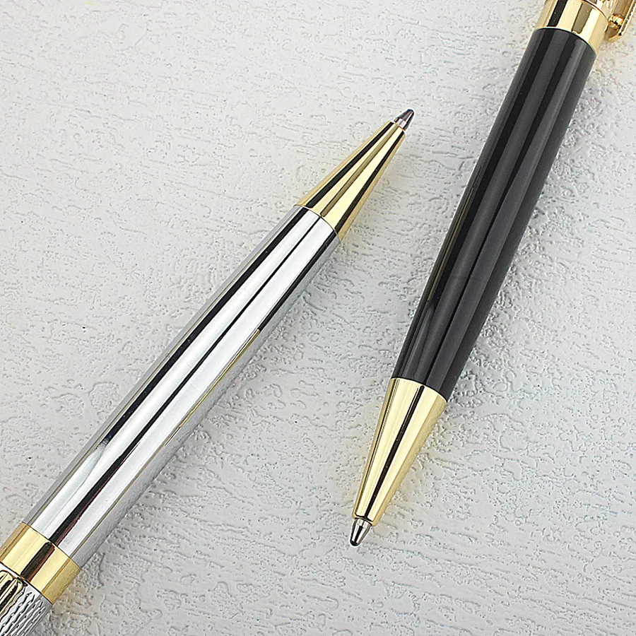 1PCS Metal Gel ink Pen luxury Pens 0.7MM Smooth Switzerland Refill Black Ink Office Business School