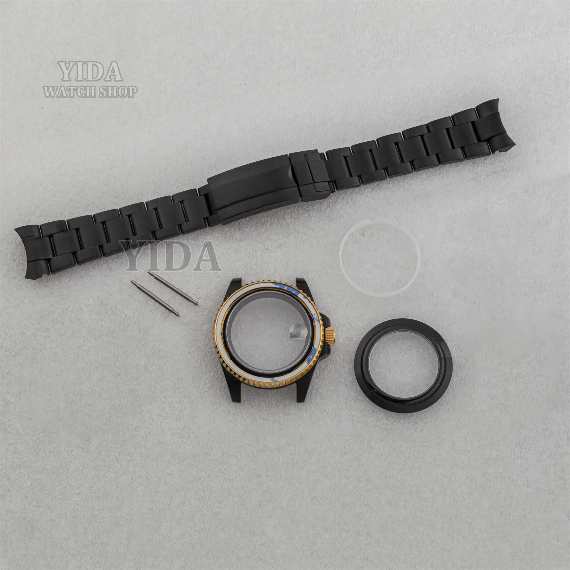 40MM NH35 Modified Watch Case Stainless steel Strap Sapphire Glass For SUB GMT NH36 Mechanical Movement Accessories Replacement