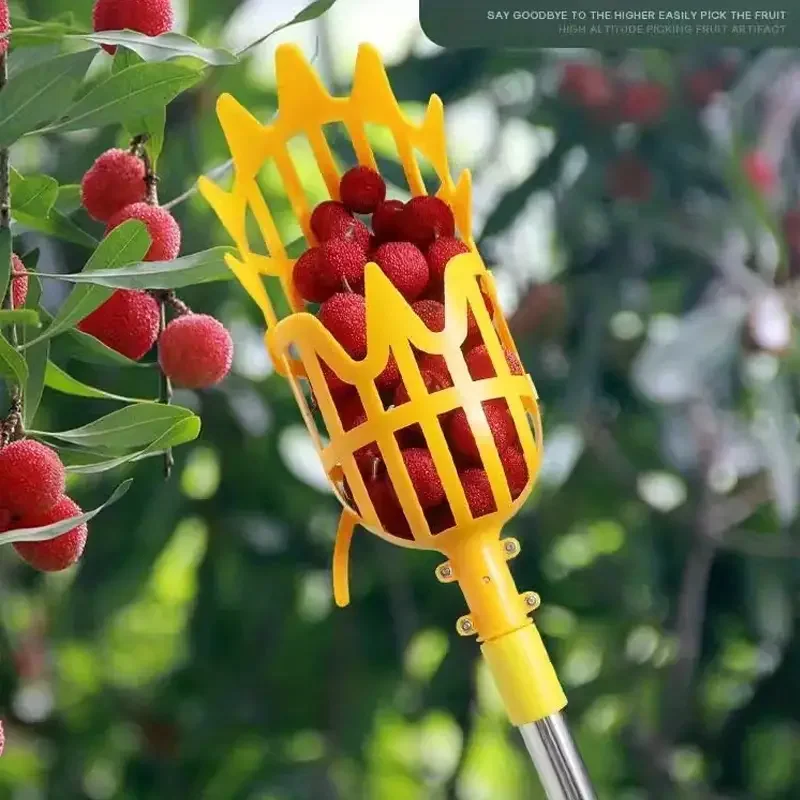 Plastic Fruit Picking Tool Garden Basket Fruit Picker Head High-altitude Fruit Picker Picking Loquat Picking Bayberry Tool