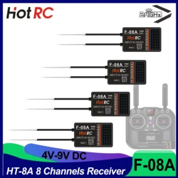 Model RC części 8-kanałowy mieszany odbiornik kontrolny 4-9V F-08A DC do wielofunkcyjnego samolotu HotRC HT8A sterowanie radiowe RC