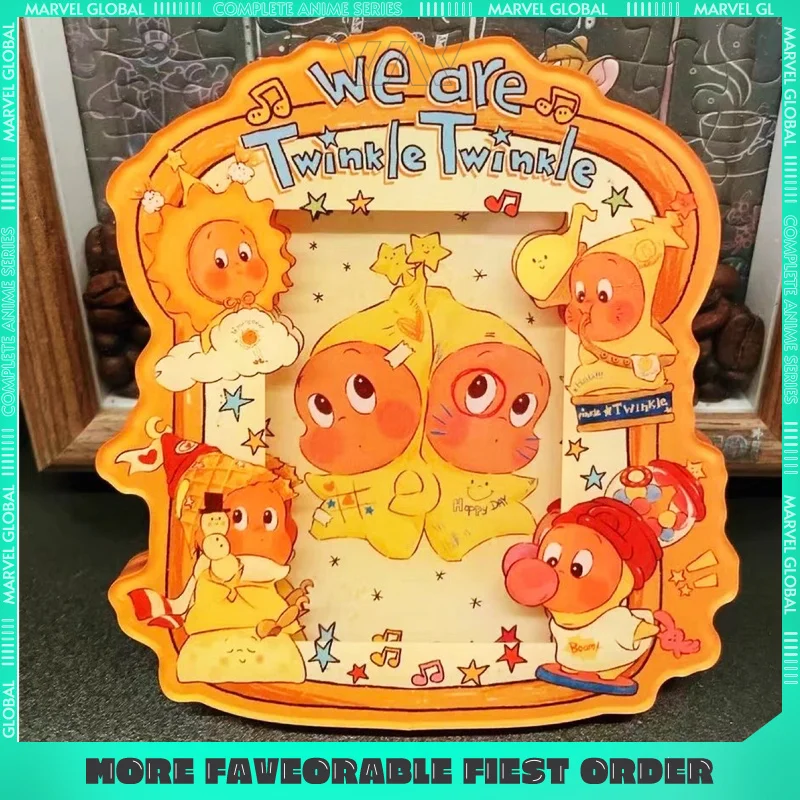 

Star Man Cartoon Polaroid Photo Frame Magnetic Refrigerator Sticker ins Insert Cards Acrylic Photo Standing Card Love Bean Gifts