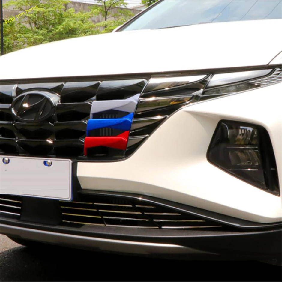 

Front Grilles Trim Sport Strips Cover For Hyundai Tucson NX4 2021 2022 2023 Car-Styling ABS Personality Decoration Accessories