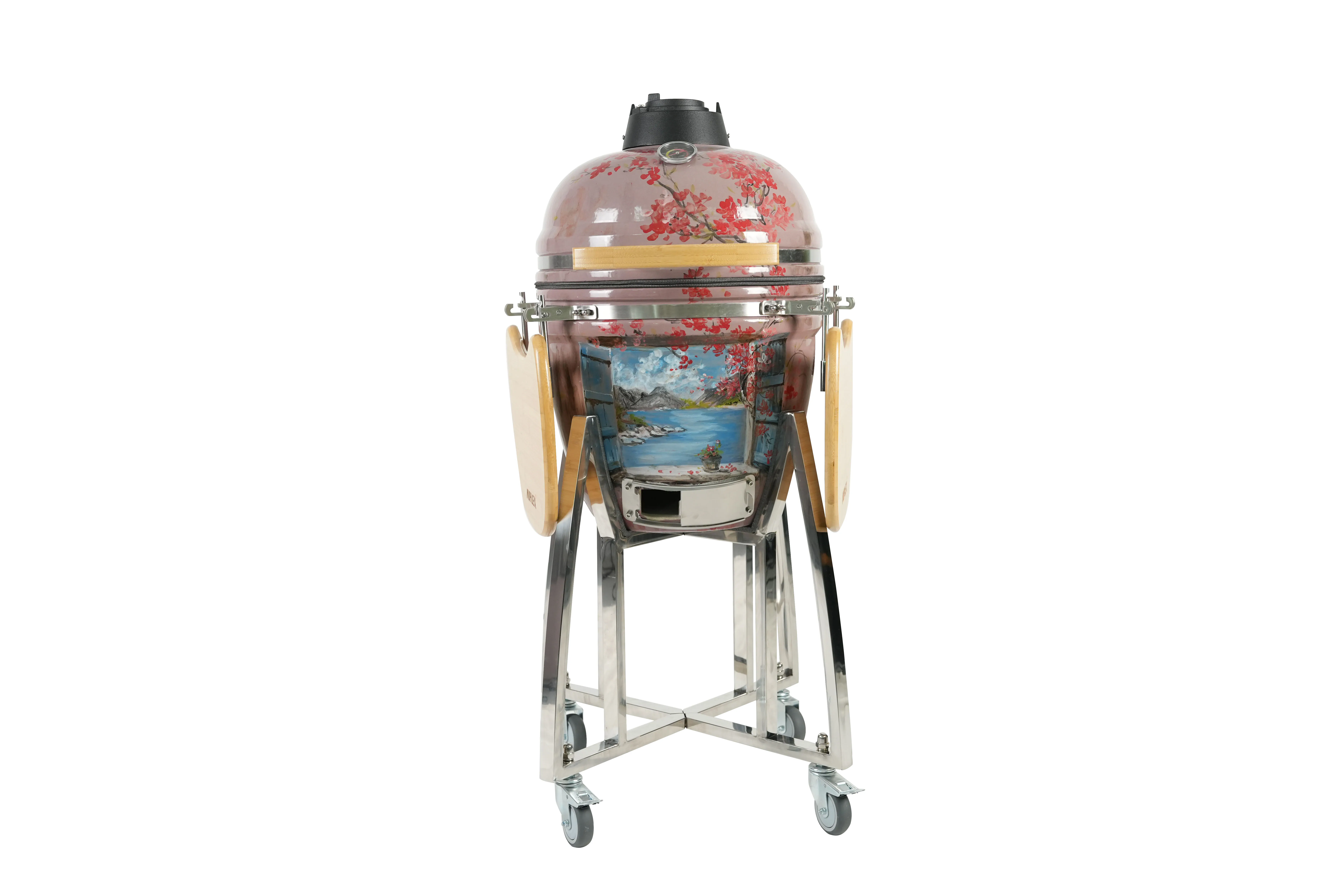 Hot 18/21/23 Inch OEM Painting New Arrival Kamado Extra Large Outdoor Kitchen Charcoal Barbecue Grill Kamado