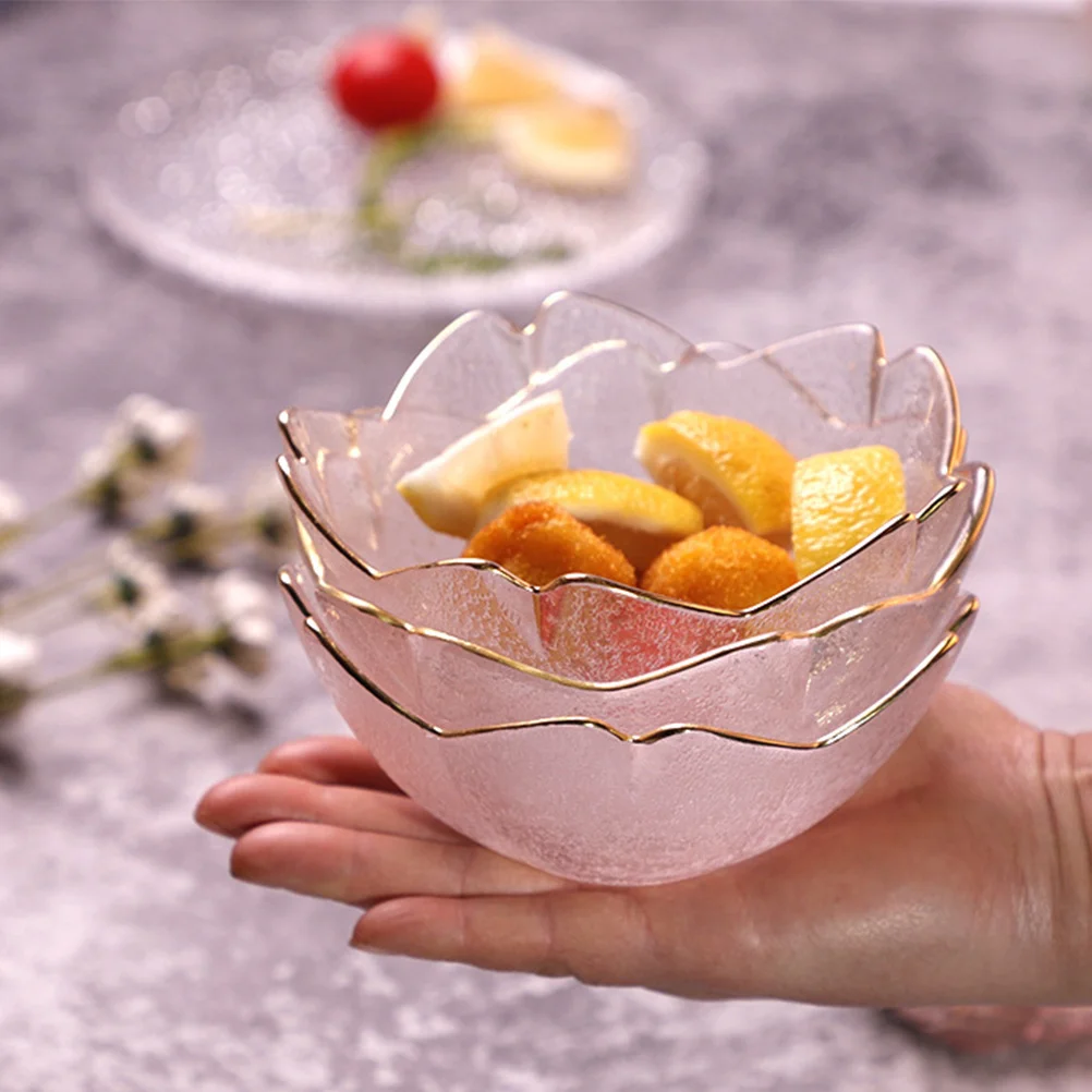

Irregular Wave Glass Salad Bowl Clear Elegant Transparent Serving Bowl for Fruits Vegetables Snacks Casual Dinner