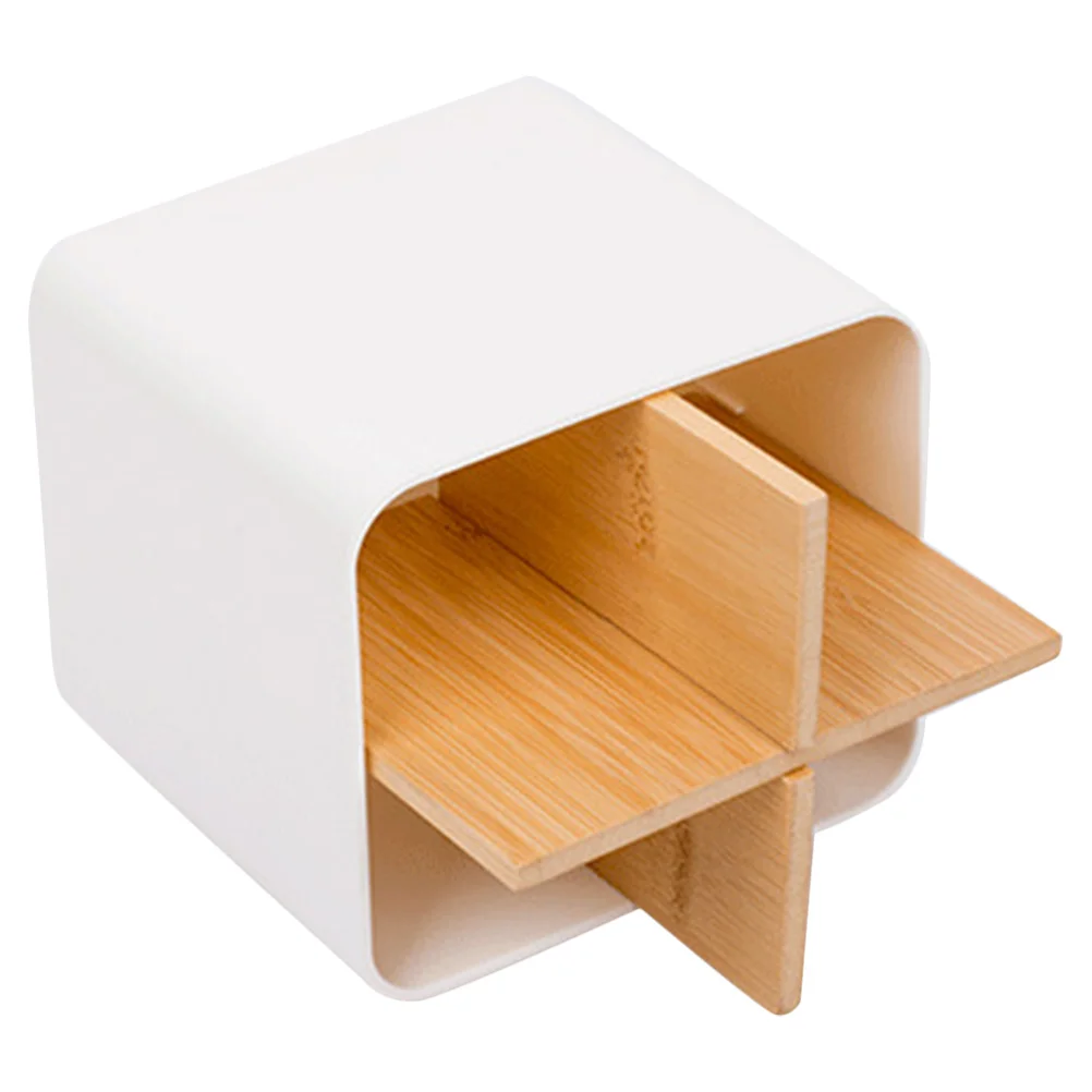 Suporte para pincéis de maquiagem, suporte para caneta de mesa, 4 grades, organizador de pincéis resistente, organizador de mesa para escritório doméstico