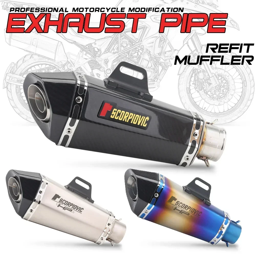 

Universal 36-51mm Motorcycle Exhaust With Db Killer Stickers Muffler For Z900 GSXR1000 SV650 R6 R3 ZX6R ZX10 K7 MT07 Jiu