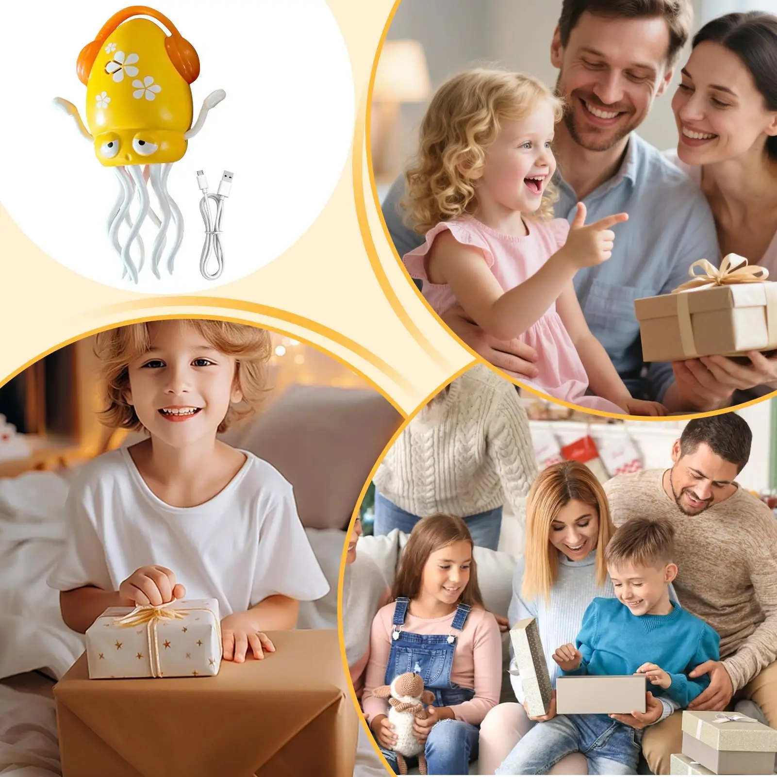 Electric Octopus Toy Developmental Action Octopus With LED Light And Music Interactive Toy For School Classroom Kindergarten