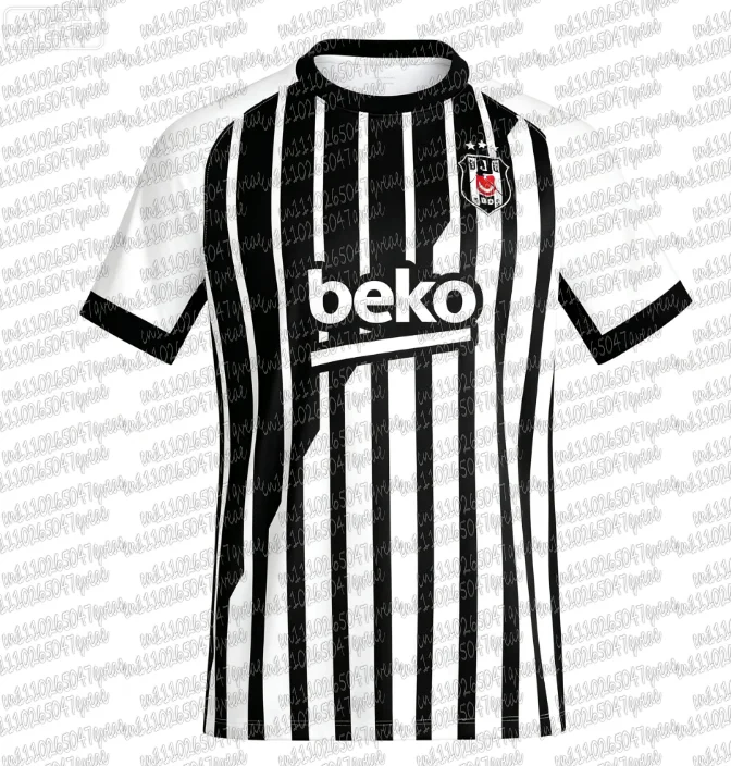 26-27 Beşiktaş Heim- und Auswärtst-Shirt mit 3D-Digitaldruck, bequemes und atmungsaktives Sport-Freizeit-Oberteil, Familien-Partnerlook – Detail 4