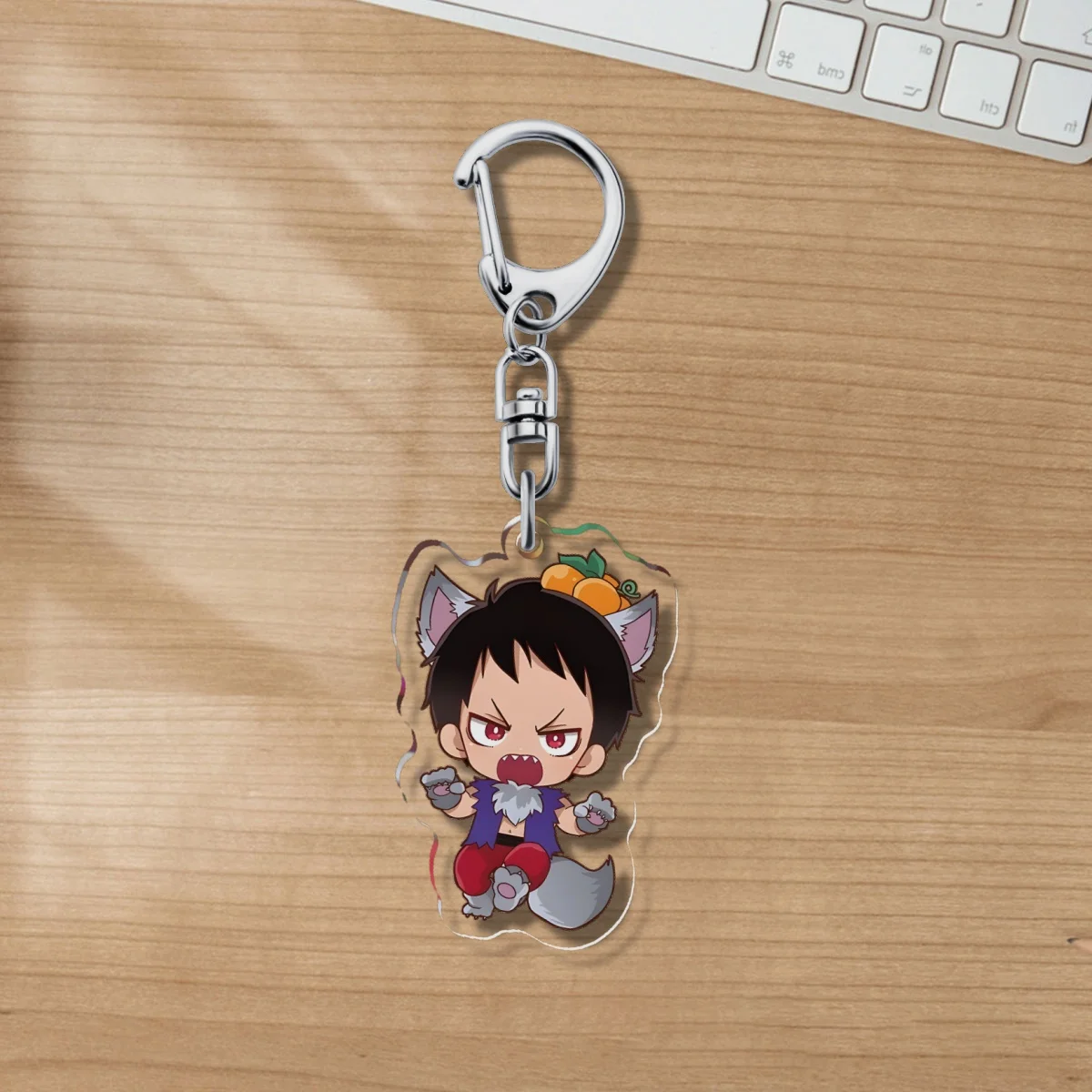 Fire Force Acrylic Cartoon 6cm Anime Pendant Keychains Holder Car Key Chain Key Ring Phone Bag Hanging Jewelry Gifts Accessories