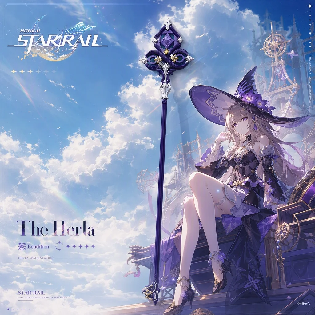 160cm PU Staff Wand Herta Honkai Star Rail Cosplay Prop Anime Game Collection Display Decorative Showpiece Memorabilia Gift