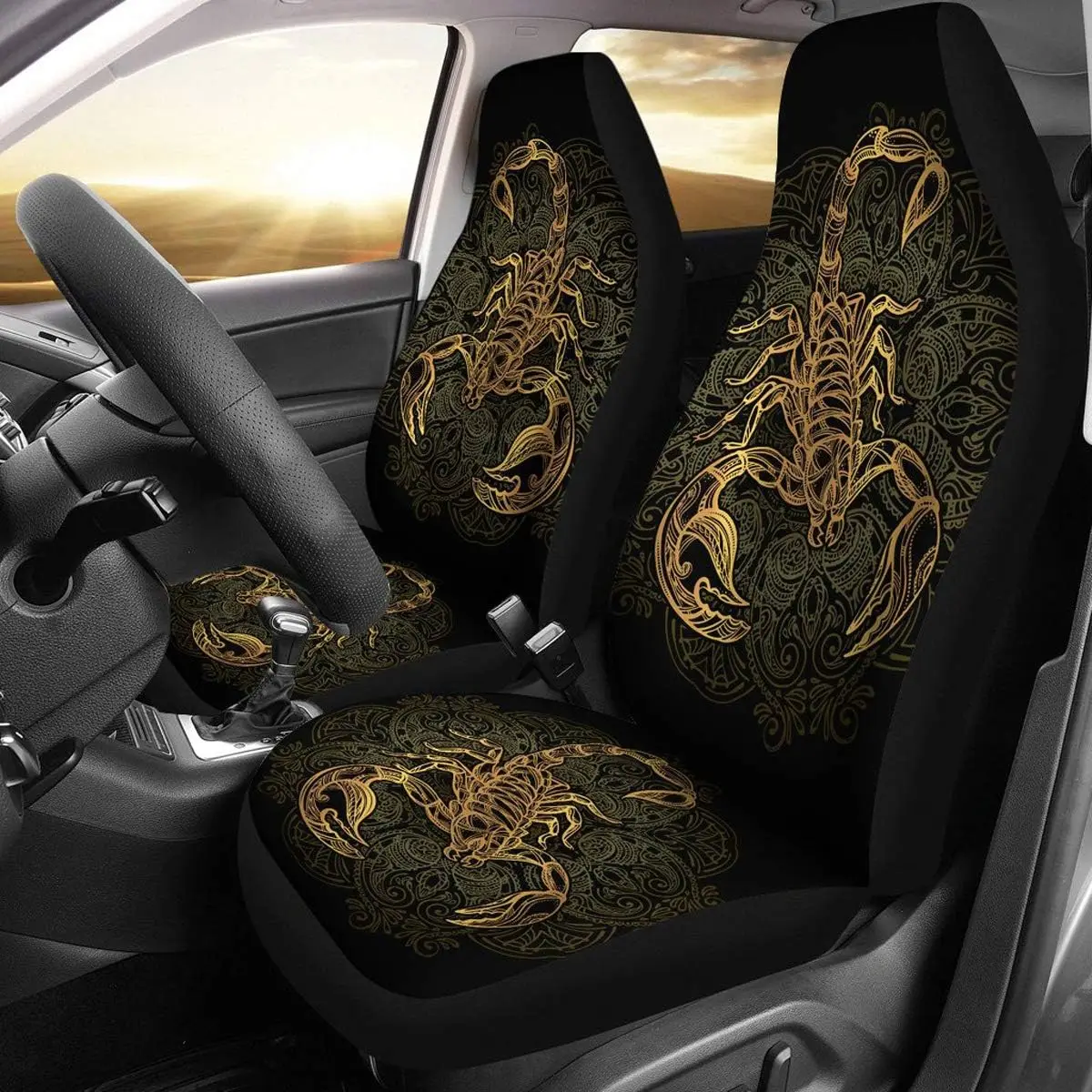 Scorpion Car Seat Covers Seat Covers Car Front Seat Covers Set of 2 Car Seat Protector Scorpion Lover Front Car Cover Gift