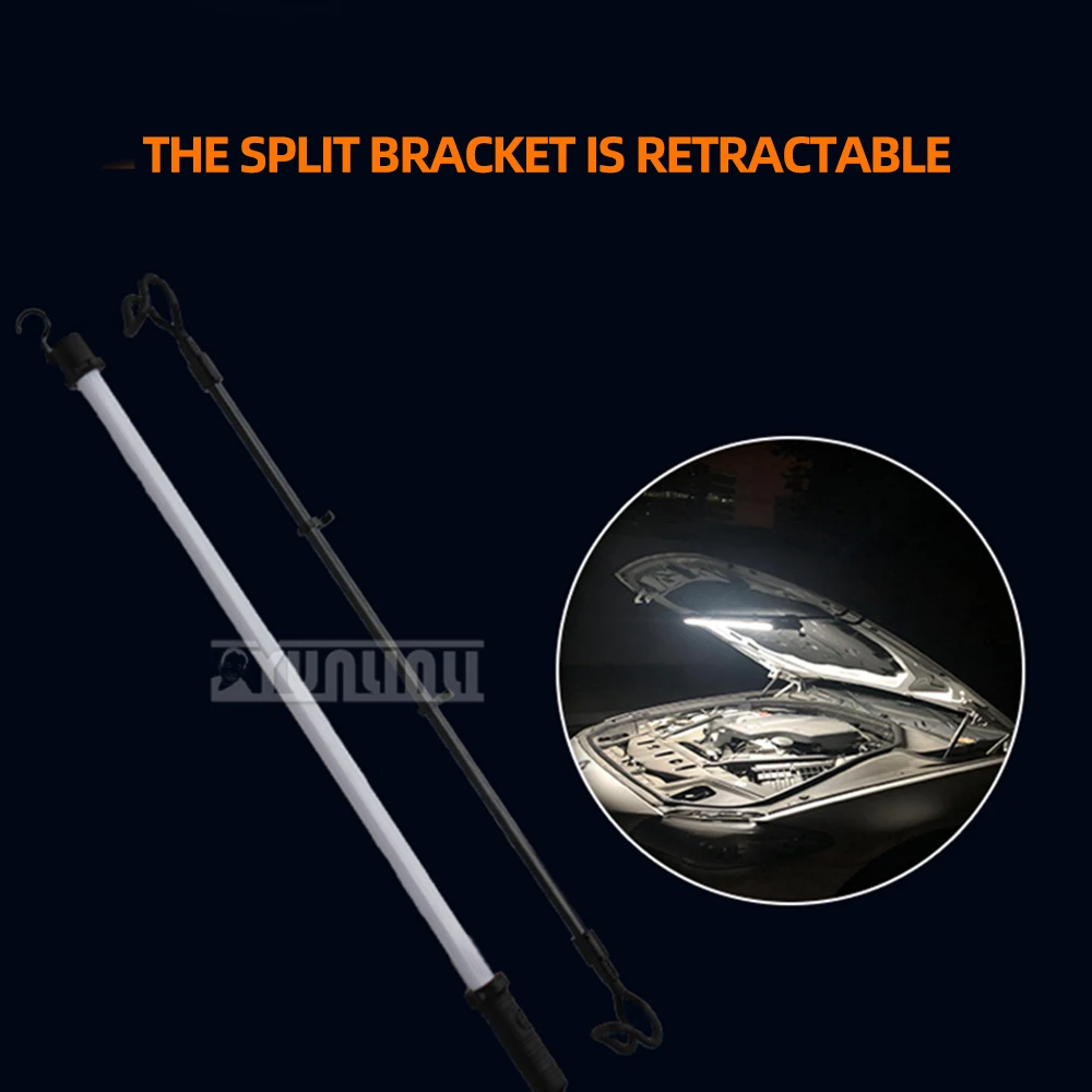 Car hood engine work maintenance light LED rechargeable telescopic work light split cabin light emergency