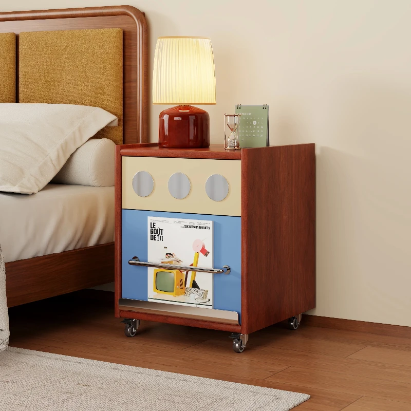 Cute Coffee Bedside Table Luxury Modern Wooden Master Bedside Table Blue Storage Muebles Para Dormitorio Living Room Furniture