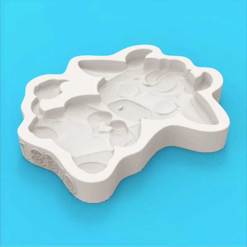 Healing-Themed Cow Dessert Mold, Playful Heart-Shaped Silicone Mold, Chocolate Fondant Making Tool - view 5