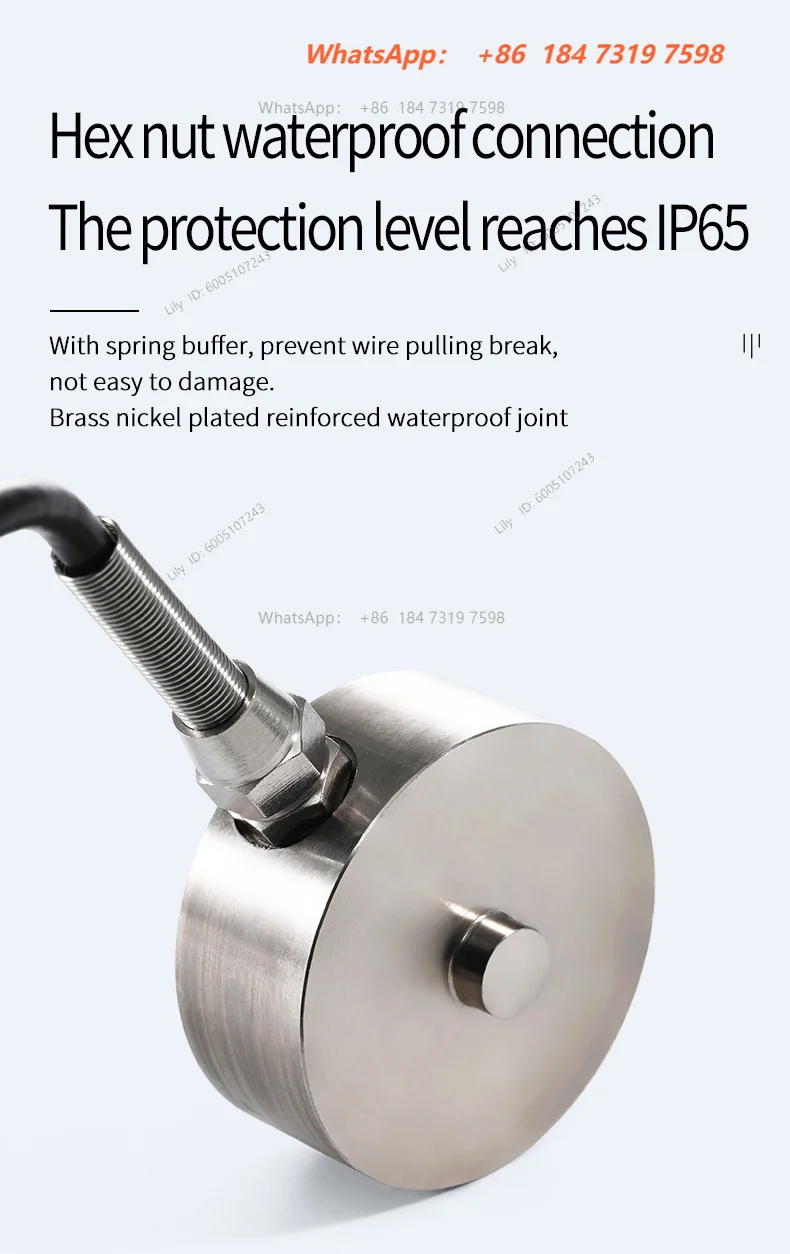 Load Cell Sensor with 5 Digital Indicator Display,Pull Pressure Sensor Weight Sensor 30KG 50KG 100KG 200KG 300KG 500KG 1T