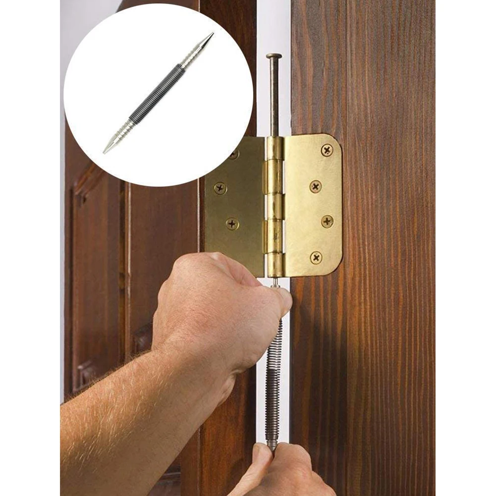 

Double Headed Spring Nail Dual Head Spring Nail Set Tool 3500 PSI Hinge Pin Nail Remover For Wood Metal And Glass Surfaces