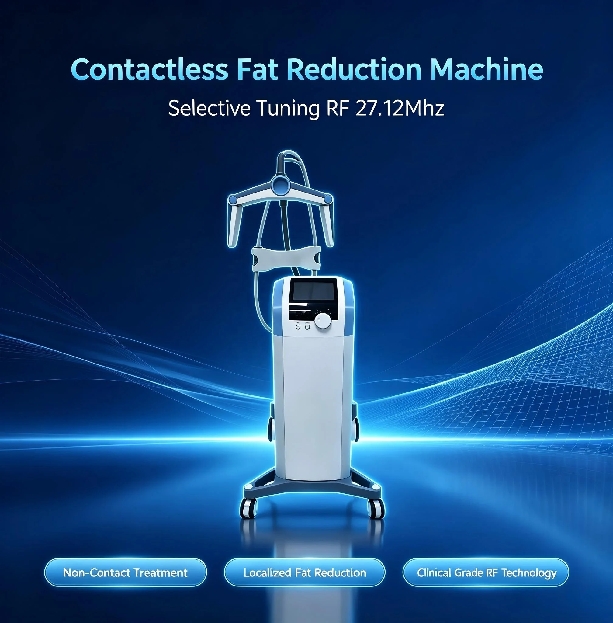 Contactless Abdomen Fat Reduction Selective-rf SCRF System 27.12Mhz Non Invasive Stubborn Fat Removal Salon Beauty Equipment