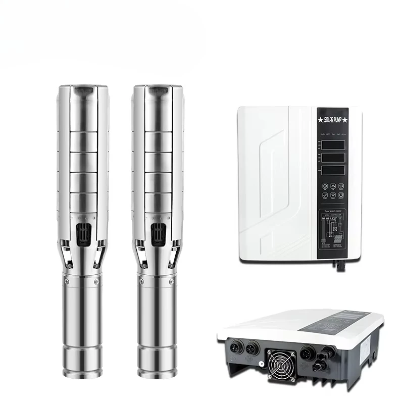 

Solar Water Pump for Farm Irrigation South America AC DC Hybrid High Power 3HP 5HP Solar Power Submersible Pumps