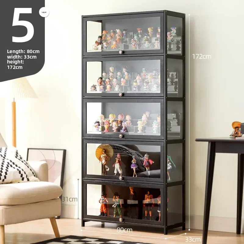 Figure Storage Box Living Room Floor-to-ceiling Lego Blind Box Display Cabinet Home Storage Locker Toy Model Display Stand